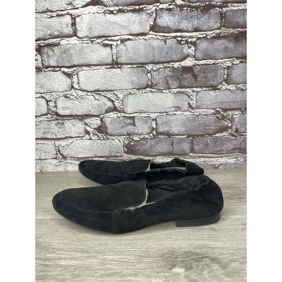 Saks Fifth Ave Gessi Black Suede Leather Flats Loafers Women’s Sz 9M US/39.5EU - Picture 8 of 16